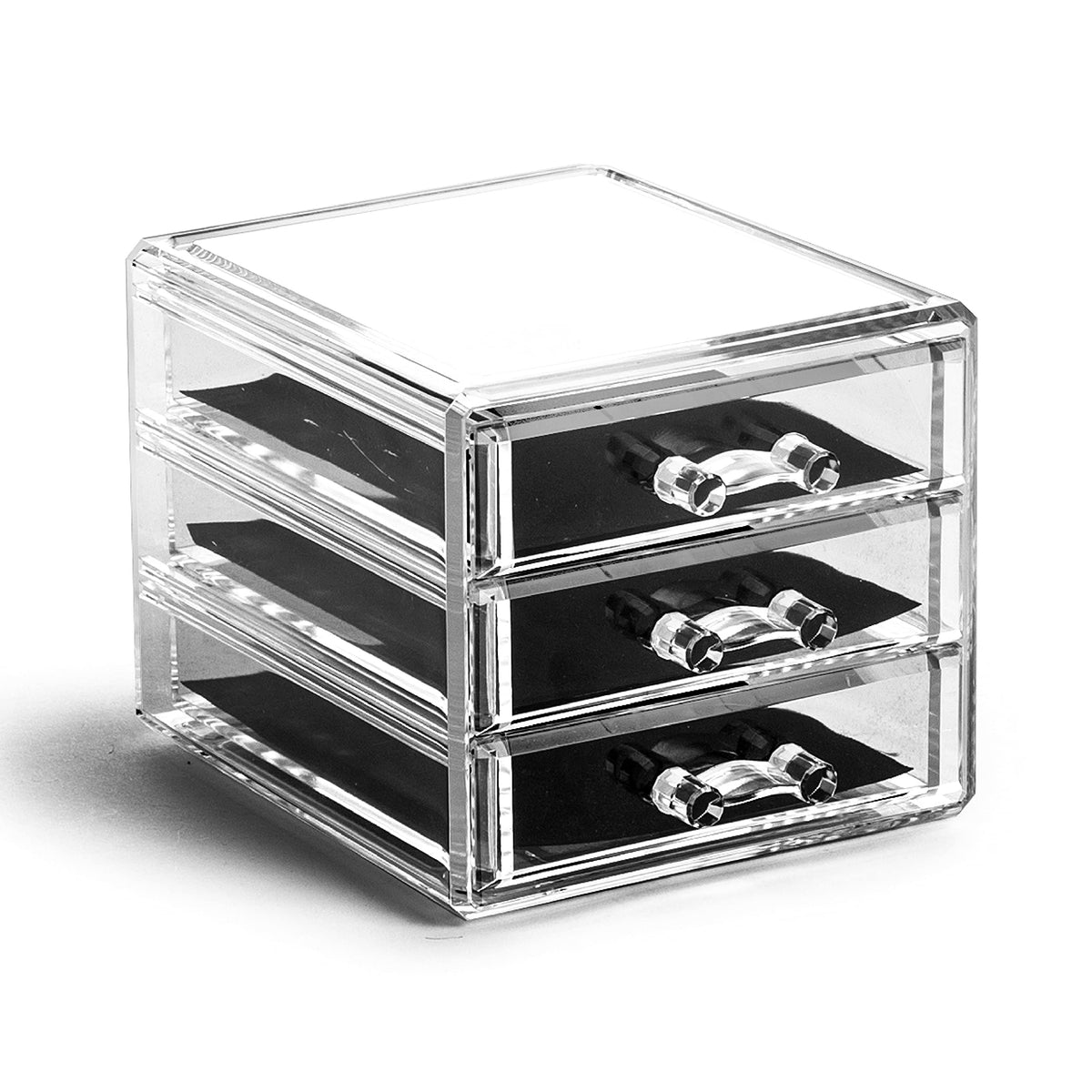 BINO Acrylic Makeup Drawer Organizer - 2 Drawer Small, Clear Beauty & Jewelry Storage