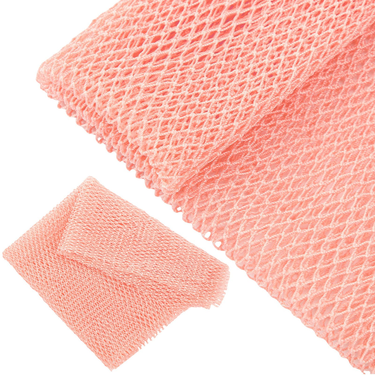 Geiserailie Long Bathing Net Sponge - Light Pink Back Scrubber For Daily Use, 1 Count