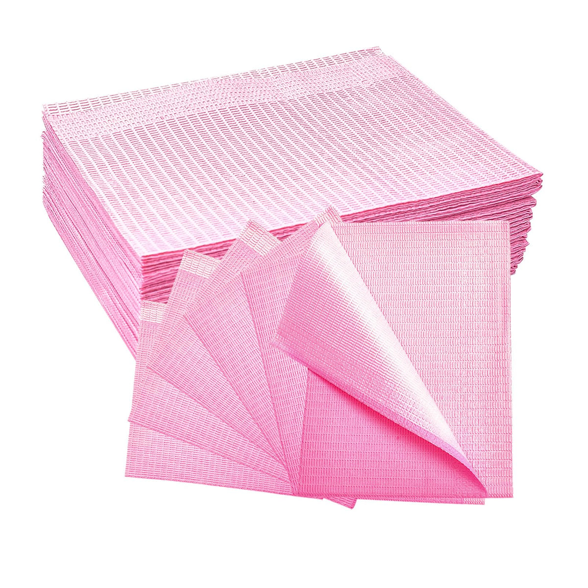 Ningrou 20 Pcs Disposable Nail Art Mats, 13&quot;X18&quot;, Waterproof 3 Ply Nail Napkins, Pink