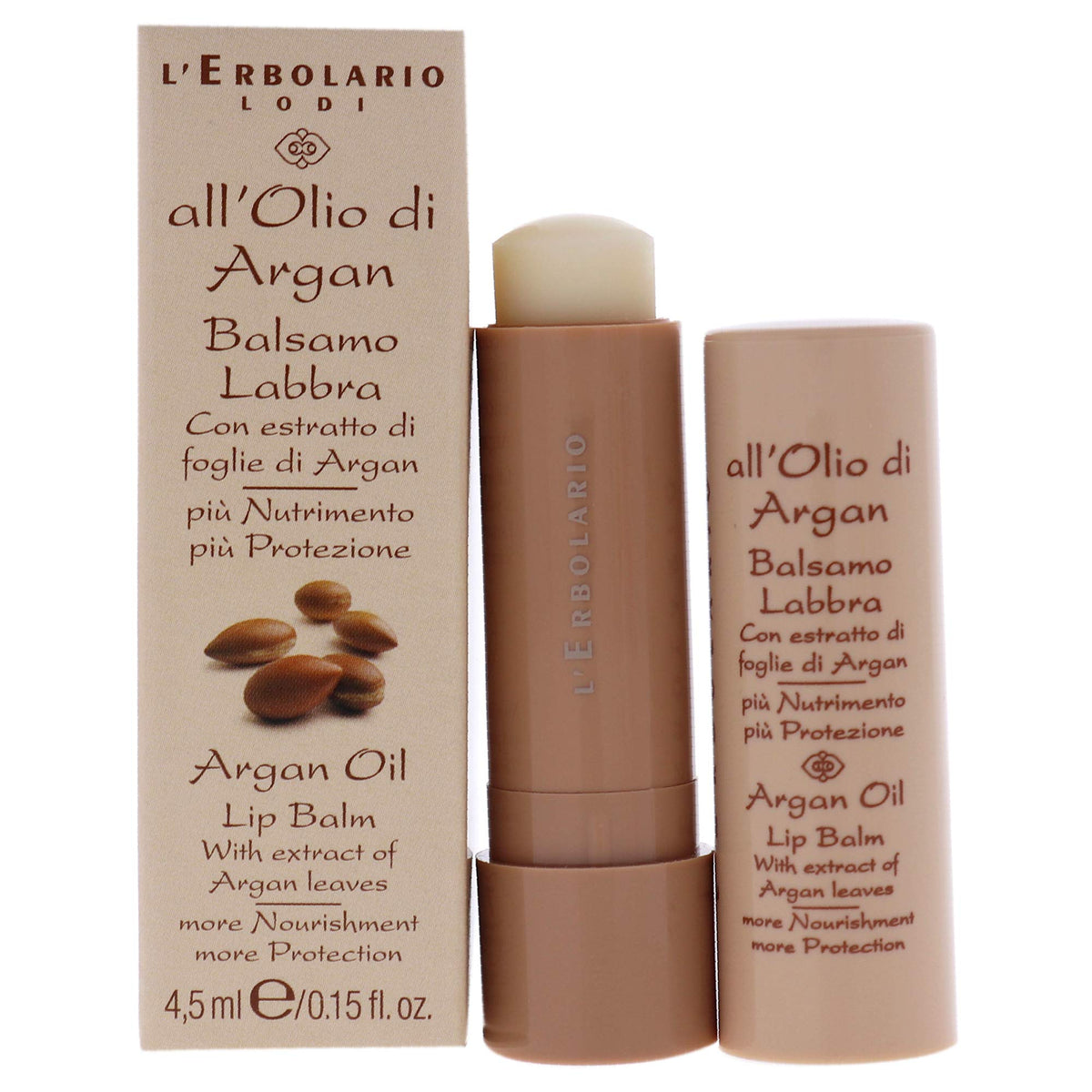 LErbolario Argan Oil Lip Balm  For Lips That Are Always Soft And Protected  Nourishing And compacting Properties  contains Ex