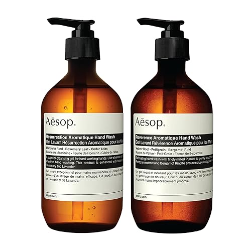 Aesop Hand Wash Set - Reverence & Resurrection, 16.9 Oz, Gently Cleanses & Exfoliates