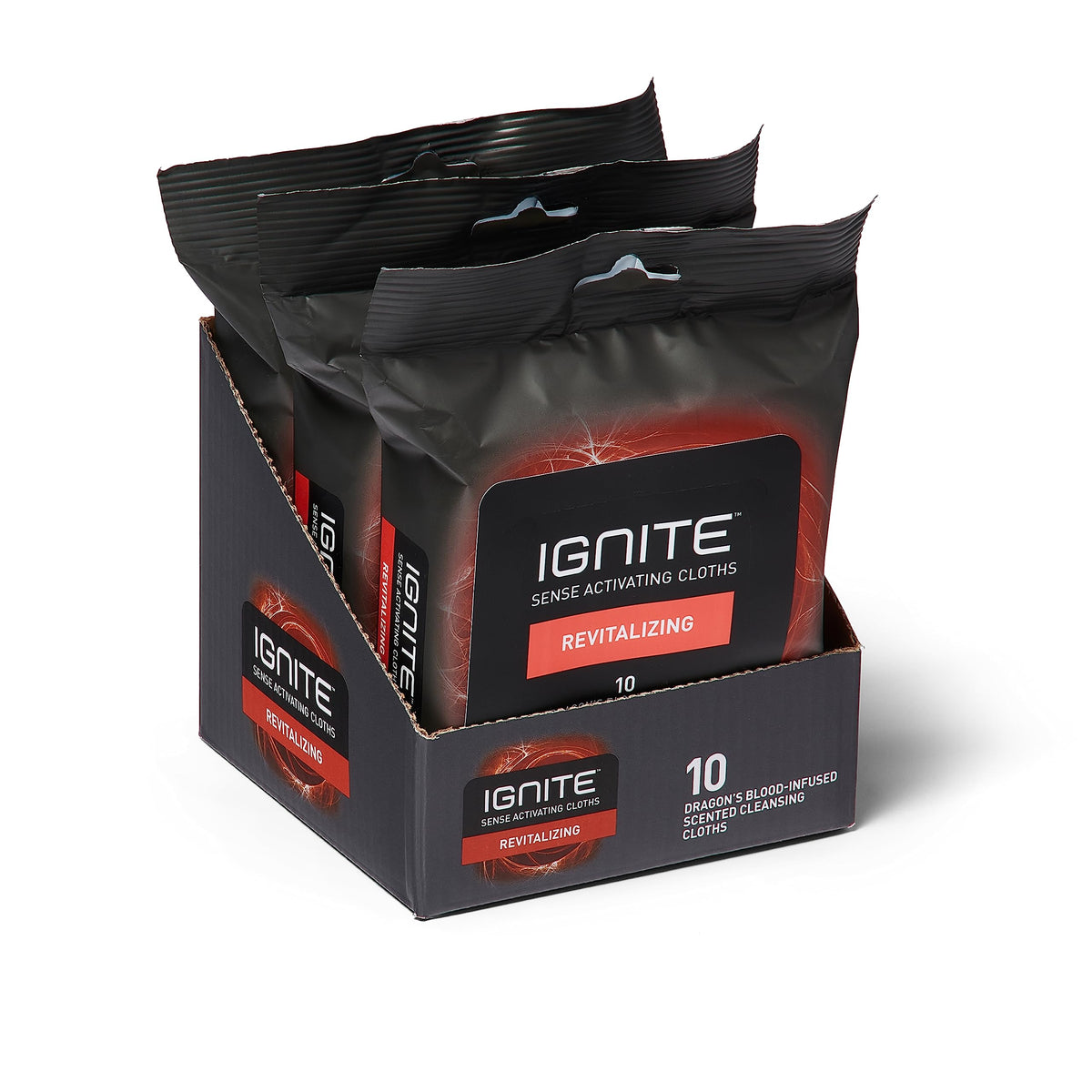 Medline Ignite Extra Thick Body Wipes, 8&quot; X 8&quot;, Revitalizing Scent, 30 Count (3 Packs