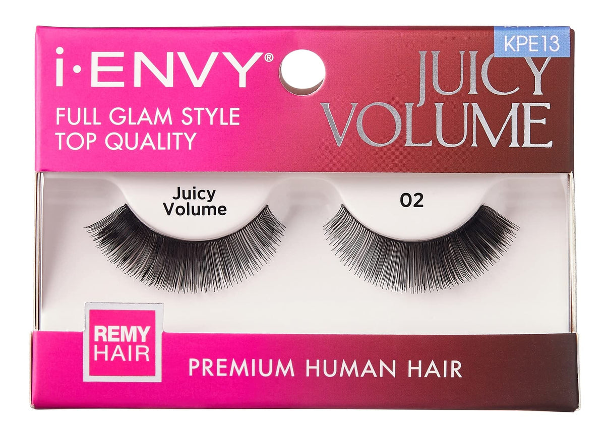 Kiss Kiss I Envy Juicy Volume 02 Lashes - 2 Pack Human Hair For Dramatic Volume