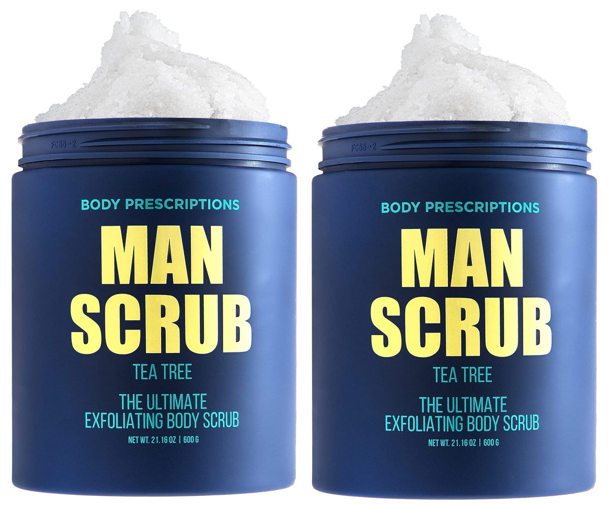 Body Prescriptions Men&quot;S Body Scrub - 2 Pack Ultimate Exfoliating Tea Tree Scrub In Jar