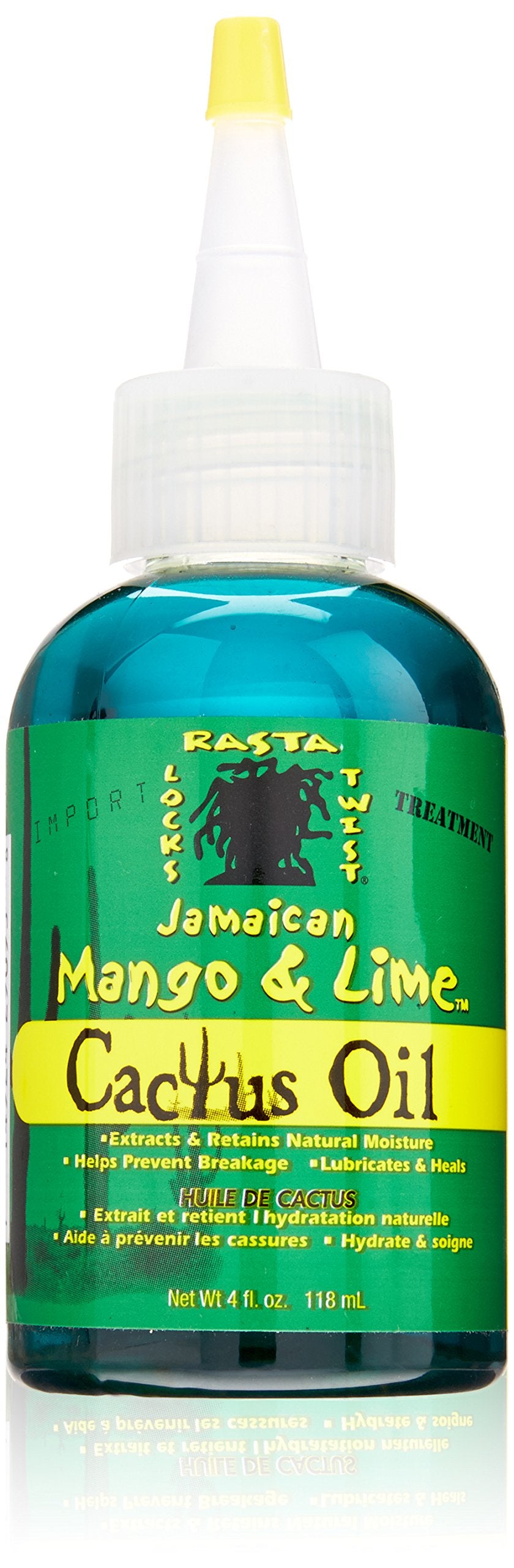 Jamaican Mango & Lime Cactus Oil For Hair, 4 Oz - Nourishing & Hydrating Formula