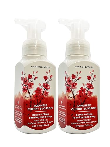 Bath & Body Works Gentle Foaming Hand Soap, Japanese Cherry Blossom, 8.75 Fl Oz (2-Pack)