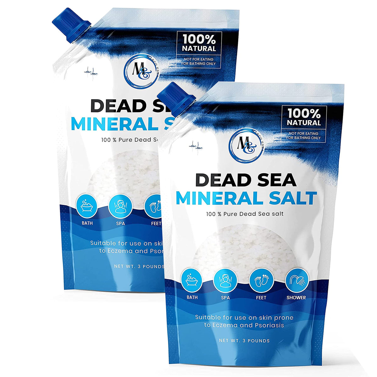 Marco Esra Dead Sea Salt – Pure Mineral Bath Soak, 48 Oz, Ideal For Spa & Foot Soak