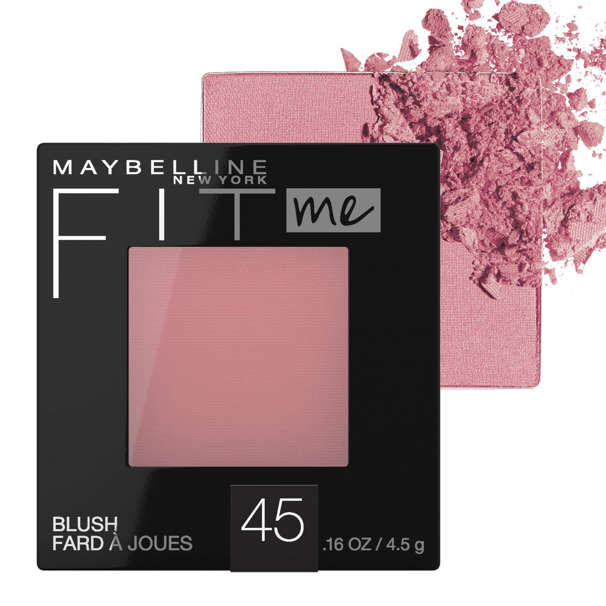 Maybelline Fit Me Blush, Plum 45, Lightweight & Long-Lasting Face Makeup, 0.16 Oz