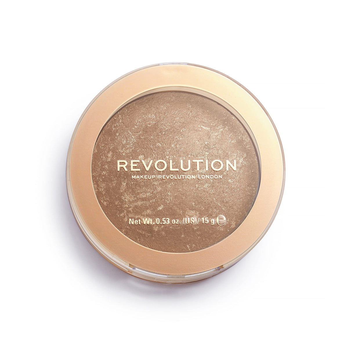 Makeup Revolution Bronzer Reloaded for Dark Skin Tones, Buildable Highlighting Powder, 0.53 Oz