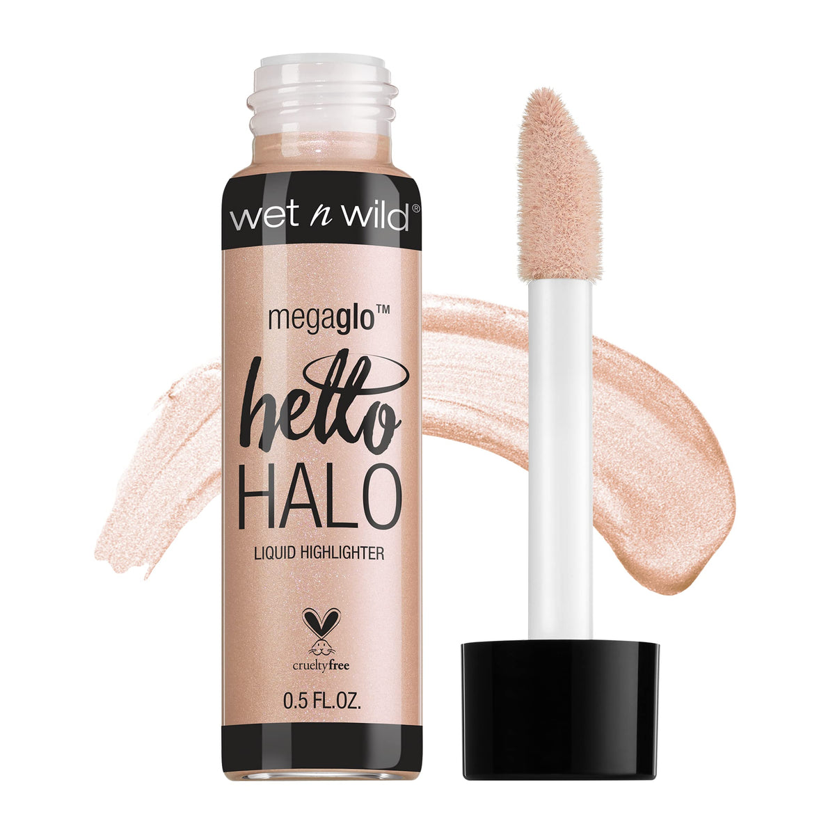 Wet N Wild Megaglo Hello Halo Liquid Highlighter, Rose Gold Shimmer, 0.5 Oz