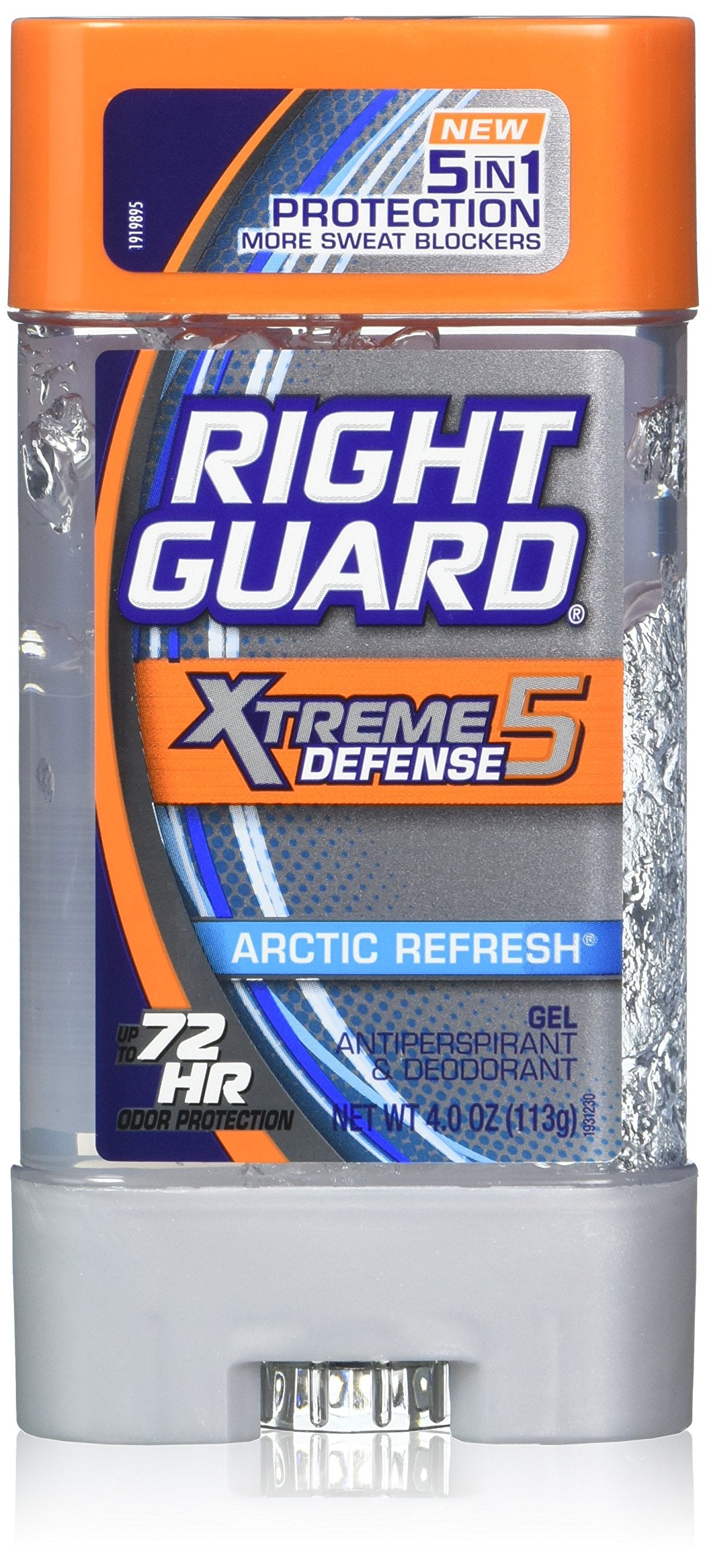 Right Guard Total Defense 5 Power Gel Antiperspirant & Deodorant, Arctic Refresh, 4 Oz, 5 Pack