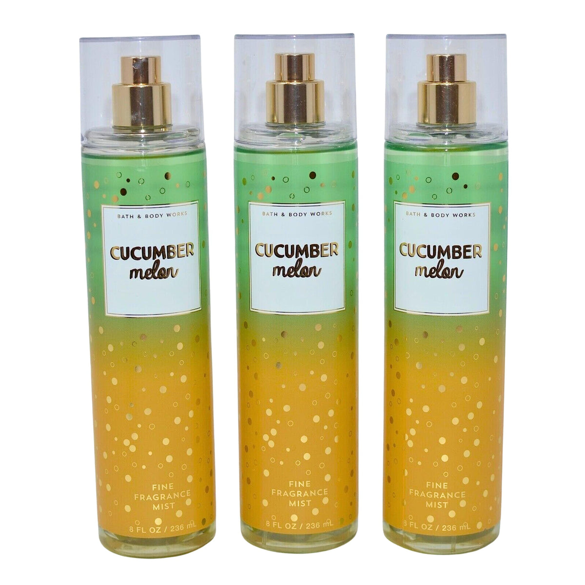 Bath & Body Works Cucumber Melon Fragrance Mist 3-Pack, 8 Fl Oz Each