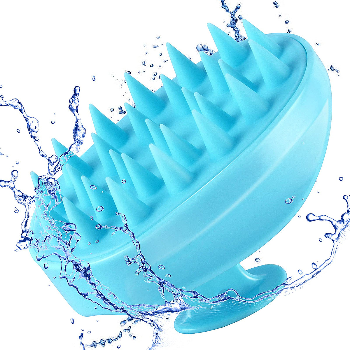 Sosoon Scalp Massager Shampoo Brush - Blue Silicone Hair Scrubber For Dandruff & Relaxation