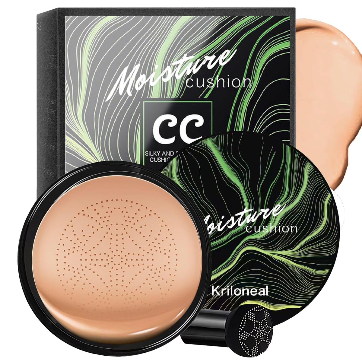 Kriloneal Cc Cream Foundation, Light Brown - Moisturizing, Waterproof, Long-Lasting Makeup