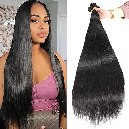 FASHION VILA 22&quot; Straight Bundles - 100% Unprocessed Brazilian Virgin Human Hair Extensions