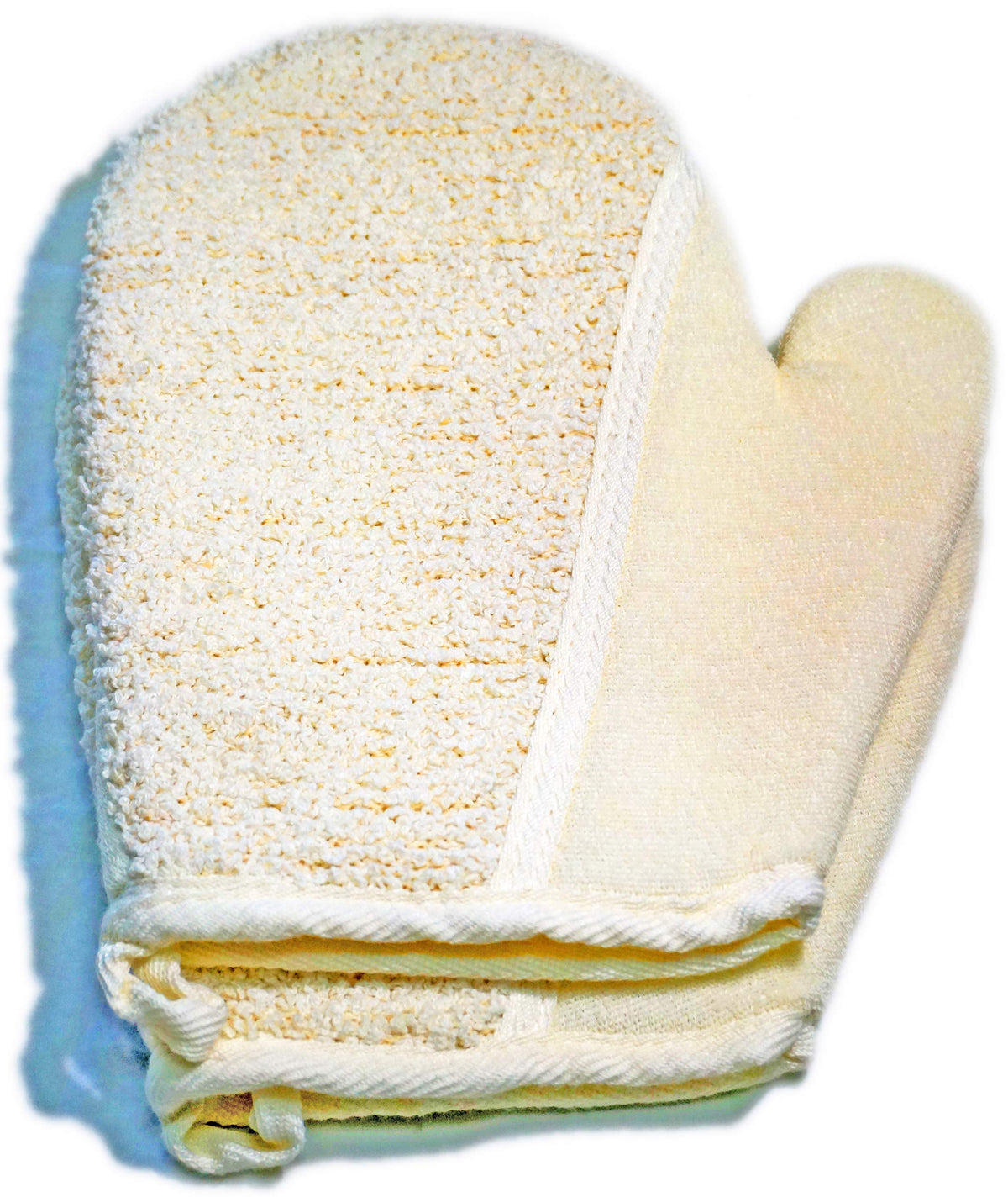 Jins-Hung 2Pack Exfoliating Terry Cloth Gloves - Deep Skin Scrub Mitts For Bath Spa & Shower