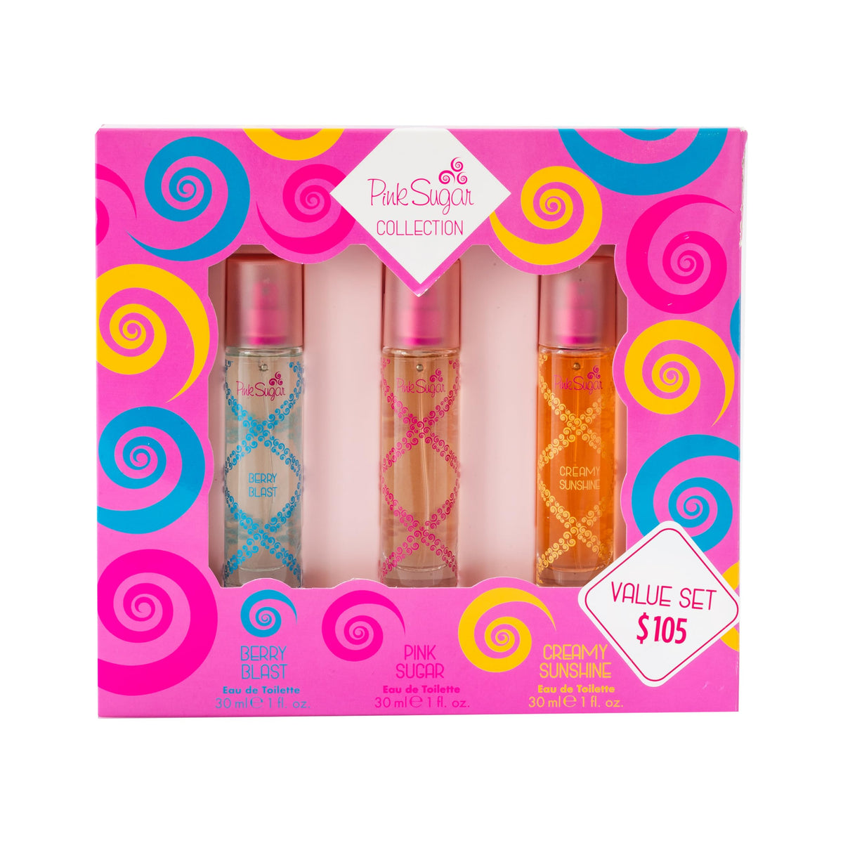 Pink Sugar Coffret Women'S Perfume Gift Set - 3 Pc Travel Size Eau De Toilette, Berry Blast & Creamy Sunshine