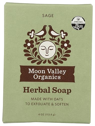 Moon Valley Organics Oatmeal Sage Soap - 4 Oz Natural Moisturizing Bar Soap