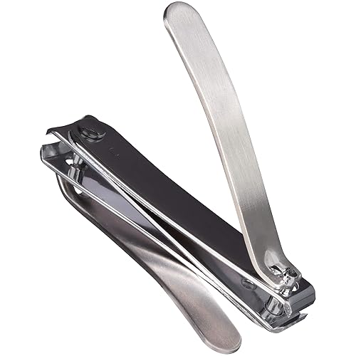 Revlon Men'S Dual-Ended Nail Clipper, 2-In-1 Stainless Steel With Straight & Curved Blades