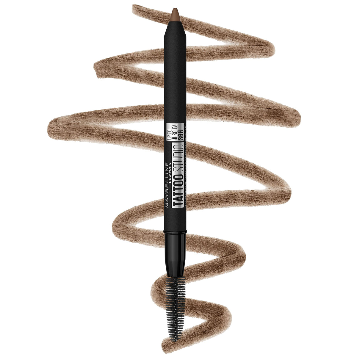 Maybelline Tattoostudio Waterproof Eyebrow Pencil, Soft Brown, Longwear, Sharpenable, 1 Count