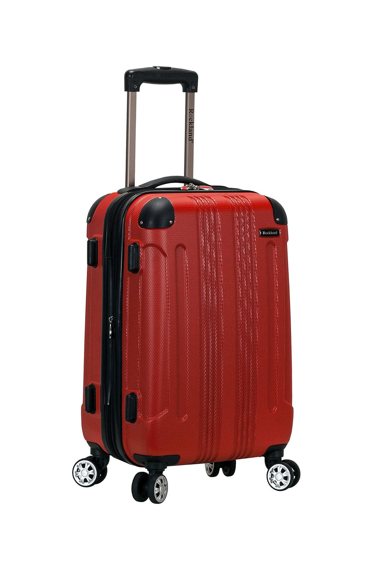 Rockland 20-Inch Red Hardside Spinner Carry-On Luggage - Durable ABS Material