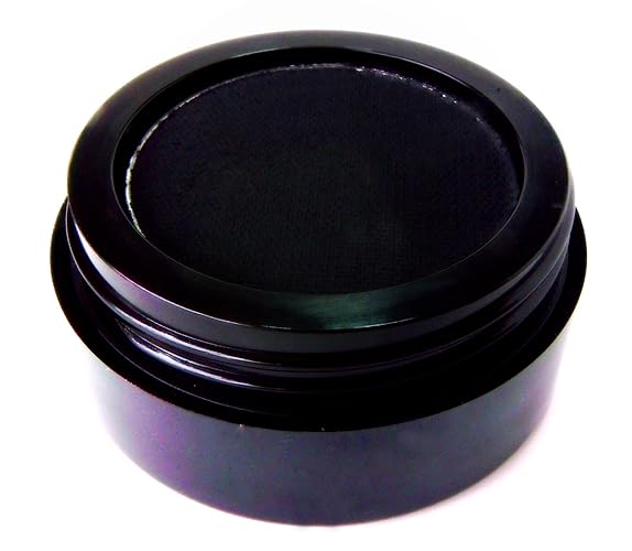 Pure Ziva Black Matte Cake Eyeliner & Pressed Eyeshadow, Water Activated, Gluten-Free, 0.06 oz