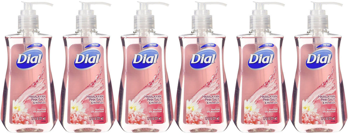 Dial Himalayan Pink Salt & Water Lily Hand Soap, Moisturizing, 7.5 Oz, Pack Of 6