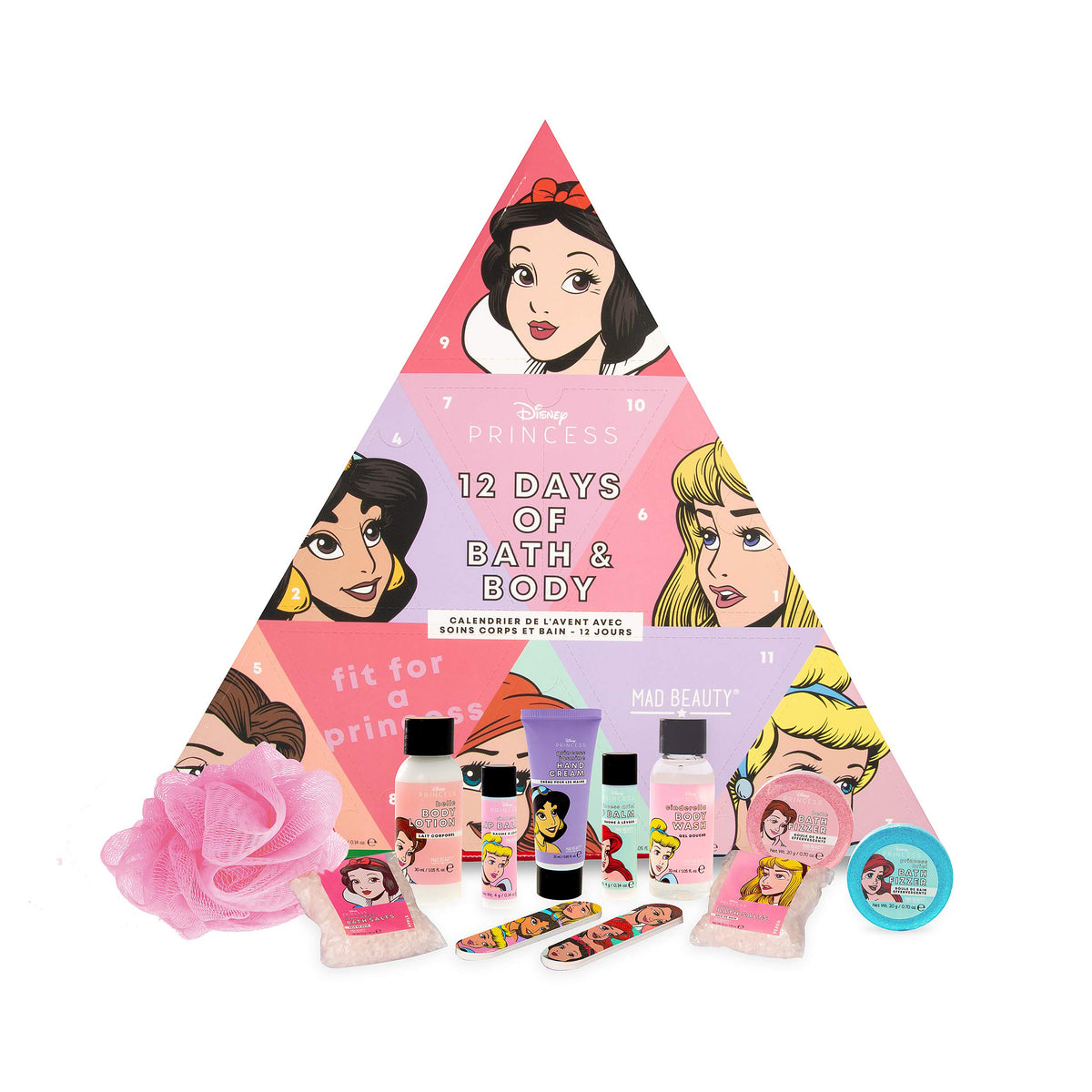 Mad Beauty Disney Princess Advent Calendar - 12 Days Of Bath & Body Goodies For A Radiant Glow