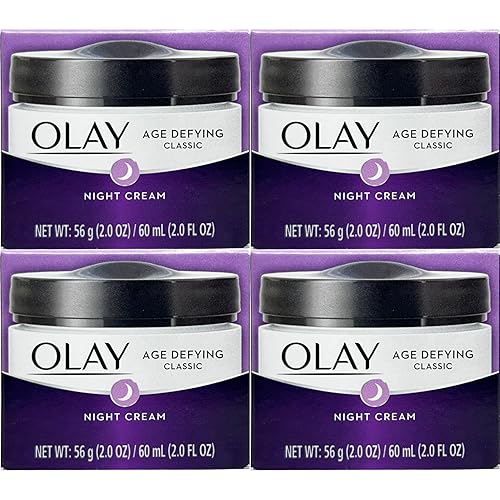 Olay Age Defying Classic Night Cream, 2 Fl Oz, Pack Of 4 - Anti-Aging Moisturizer