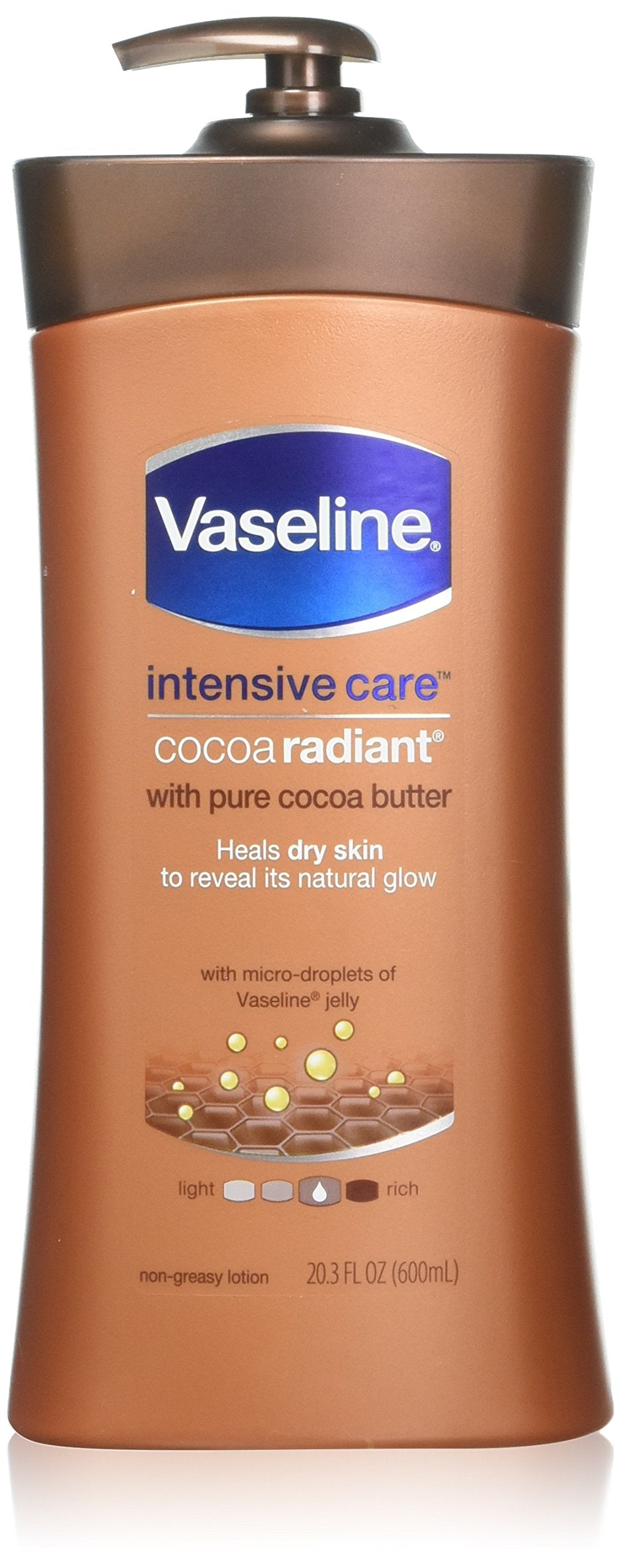 Vaseline Cocoa Radiant Lotion 20.3 Oz - Deep Moisture For Soft, Radiant Skin