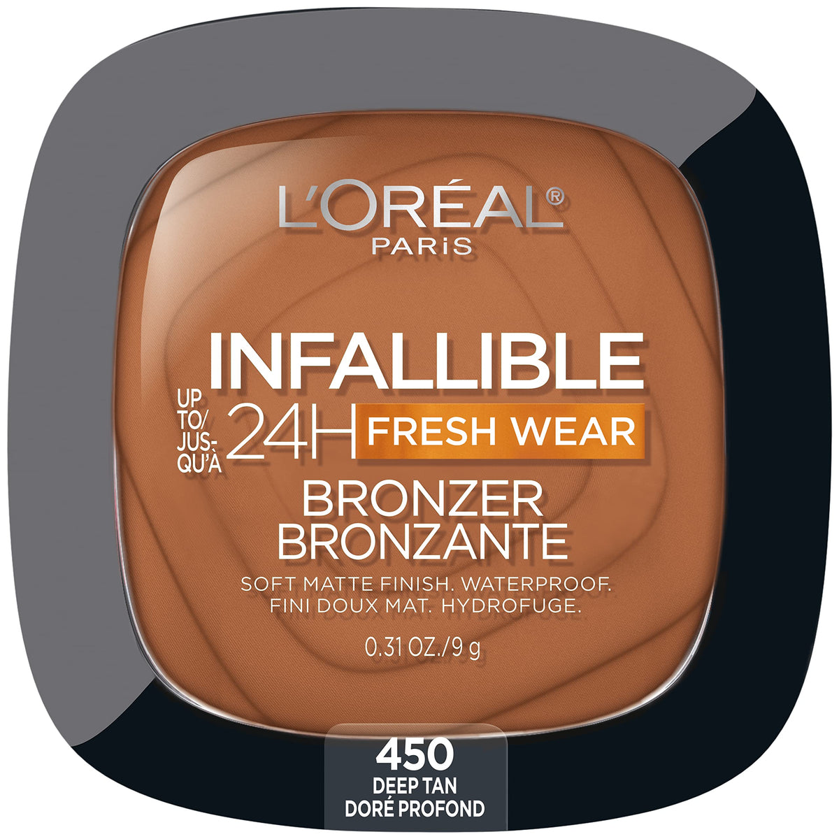 L'Oreal Paris Infallible 24H Fresh Wear Bronzer, Waterproof Deep Tan, 0.31 Oz