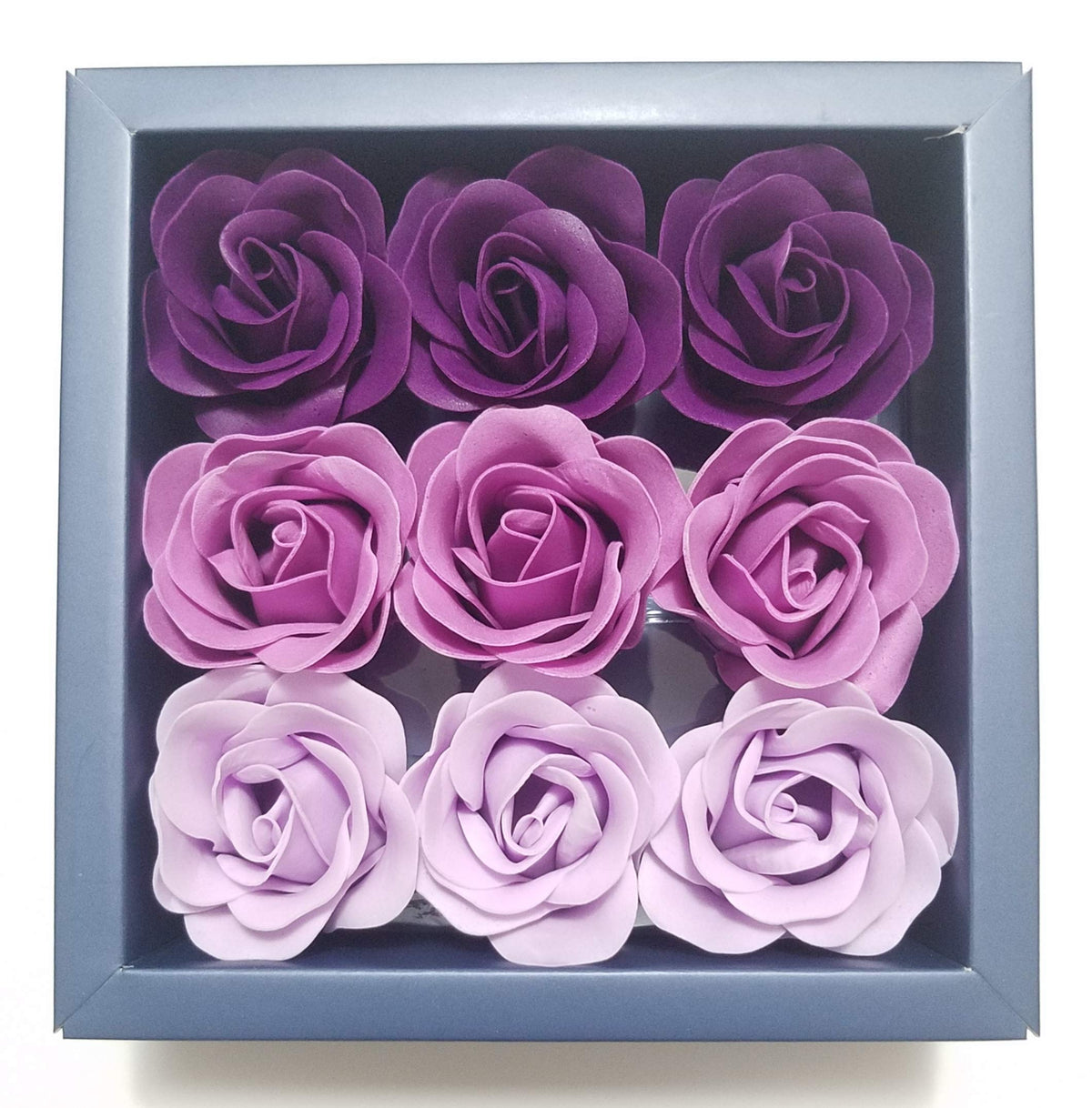 Jm Purple Flora Scented Roses Bath Soap Gift Box, 9 Pcs - Perfect For Anniversaries & Holidays