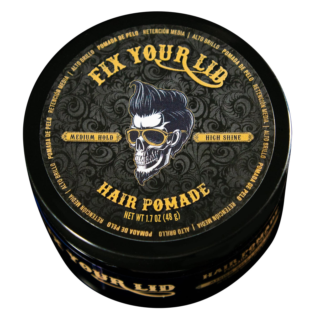 Fix Your Lid Hair Pomade For Men - Water-Based, Medium Hold, High Shine - 1.7 Oz