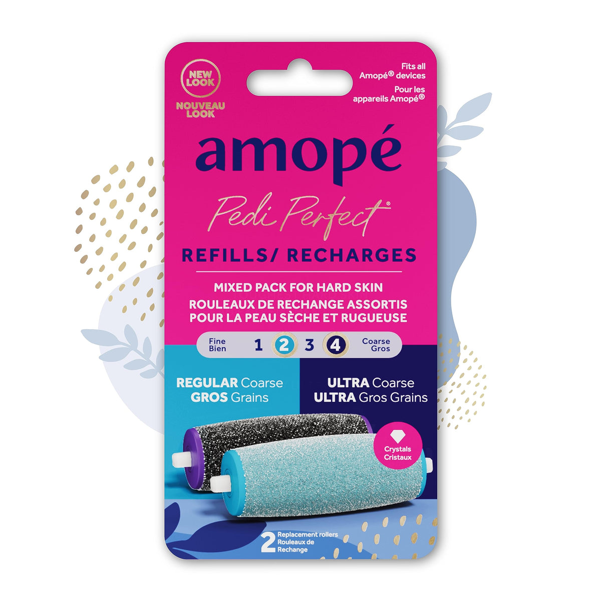 Amope Pedi Perfect Electric Callus Remover Refills - 2 Count, Coarse & Ultra Coarse