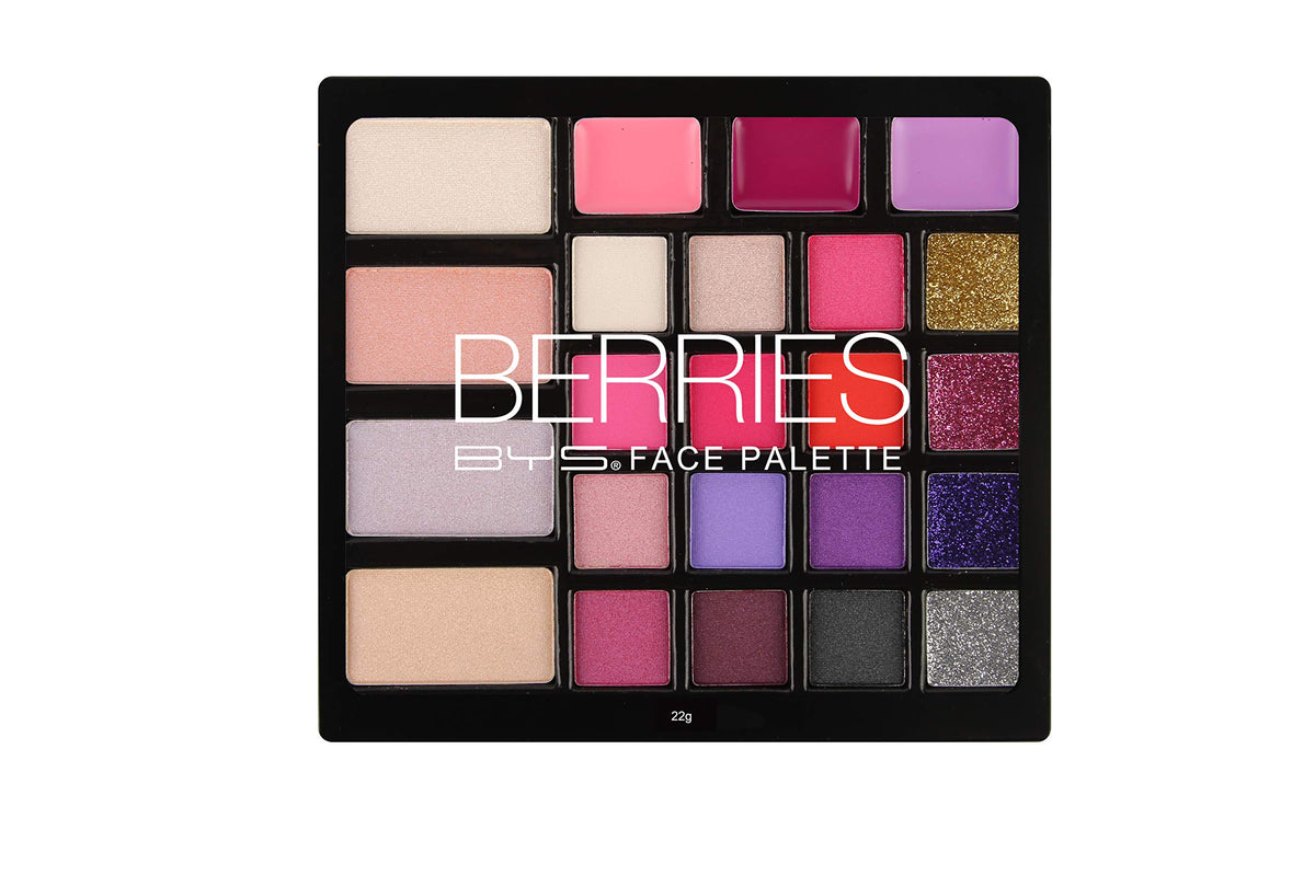 Bys Berries Face Palette - All-In-One Eyeshadows, Lip Gloss, Contour & Highlighter Set