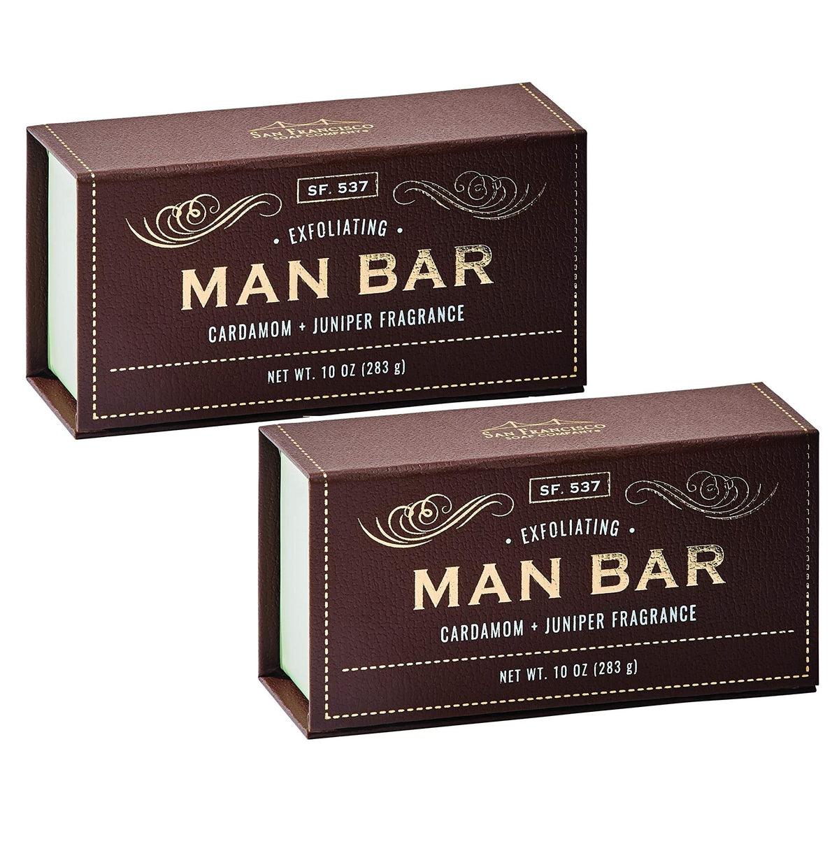 San Francisco Soap Co. Man Bar 10 Oz Soap - Cardamom & Juniper (2-Pack)