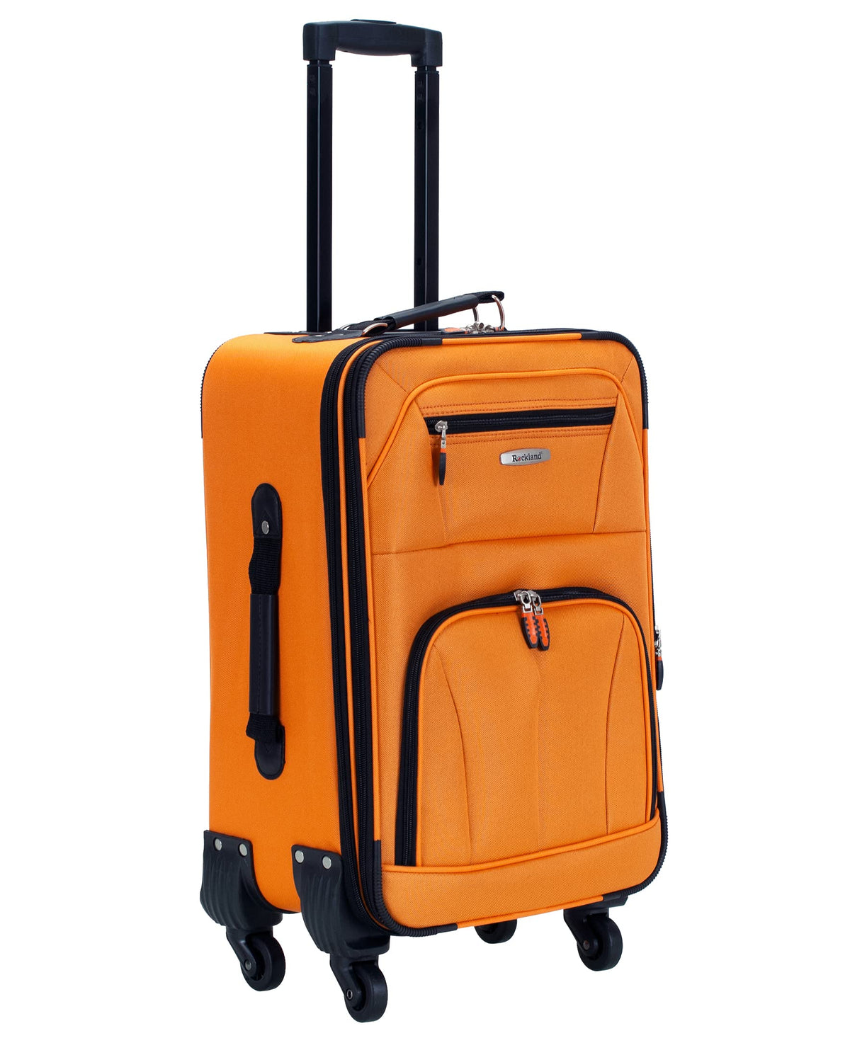 Rockland Pasadena 19-Inch Softside Spinner Luggage - Orange Carry-On Travel Bag