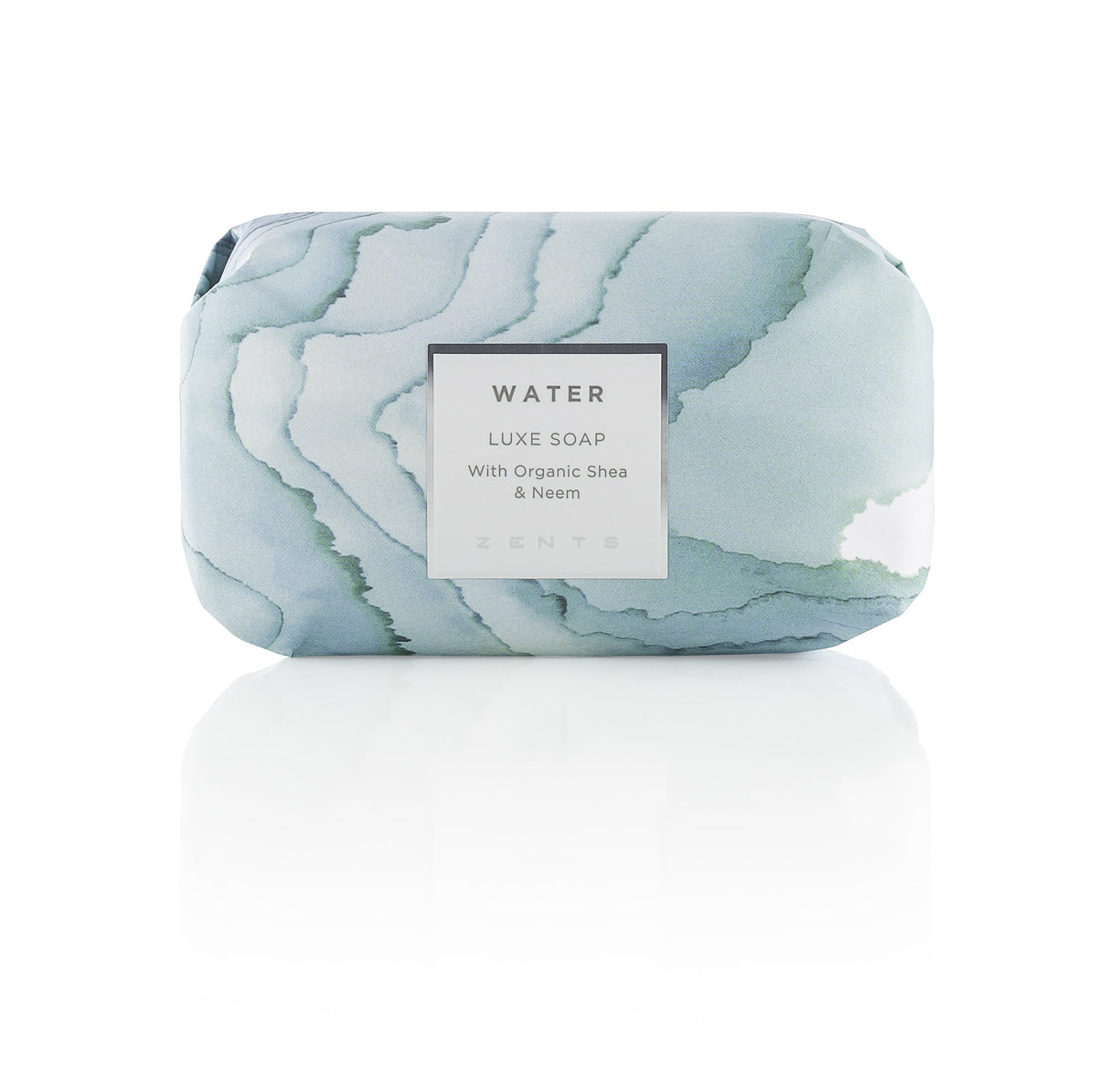 Zents Luxe Bar Soap - Moisturizing Water Fragrance With Organic Shea Butter, 5.7 Oz