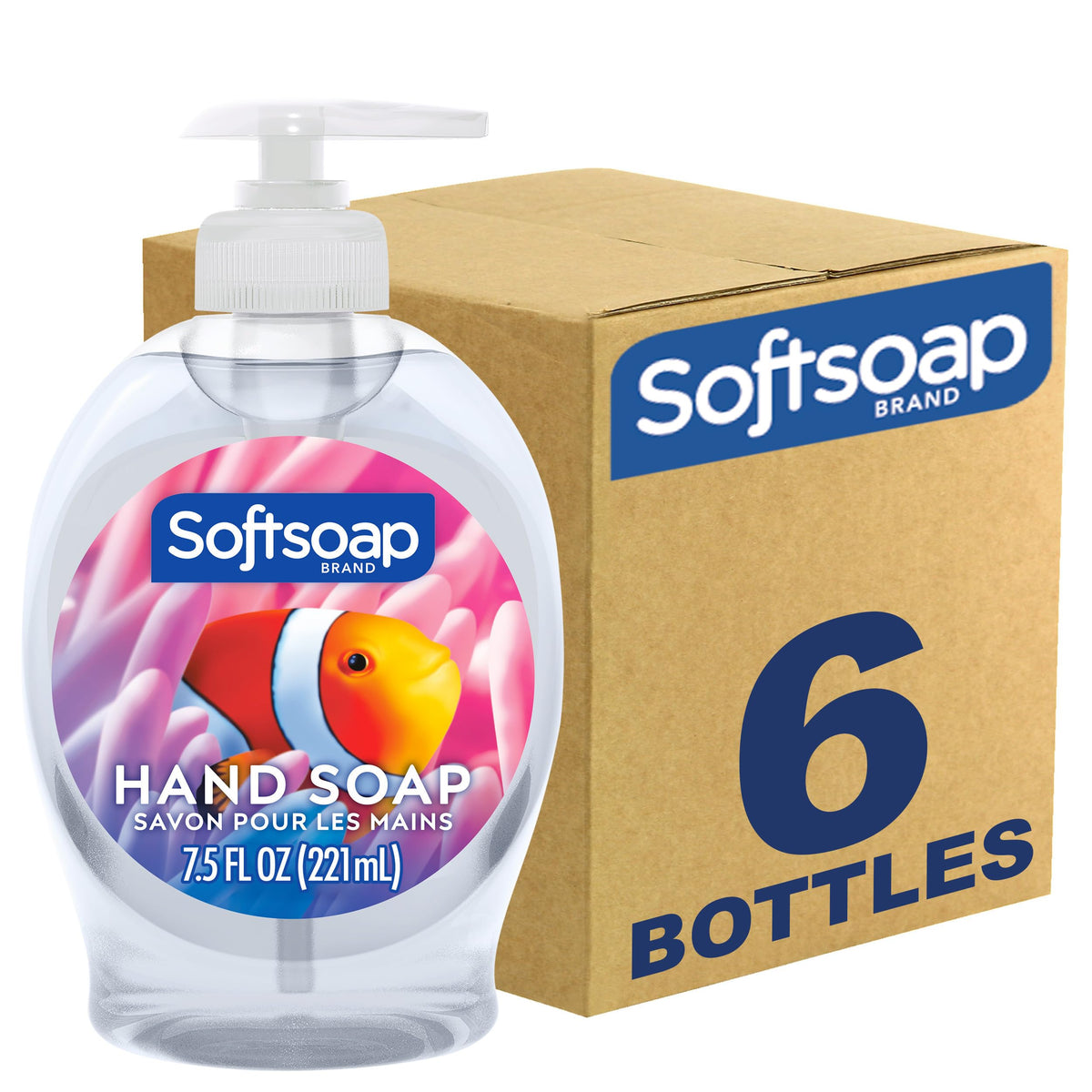 Softsoap Aquarium Series Liquid Hand Soap, 7.5 Fl Oz, Pack Of 6 - Gentle & Refreshing Clean