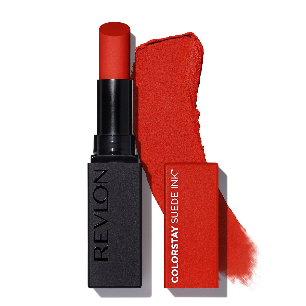 Revlon Colorstay Suede Ink Lipstick With Primer, Waterproof Matte, 014 Spit Fire, 0.09 Oz.