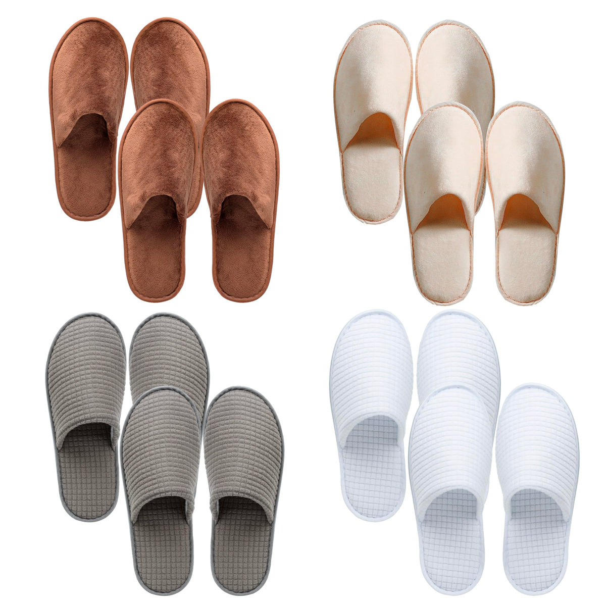 Ostadarra 8 Pairs Spa Slippers, Non-Slip, Washable, Reusable, Indoor/Outdoor, Men &