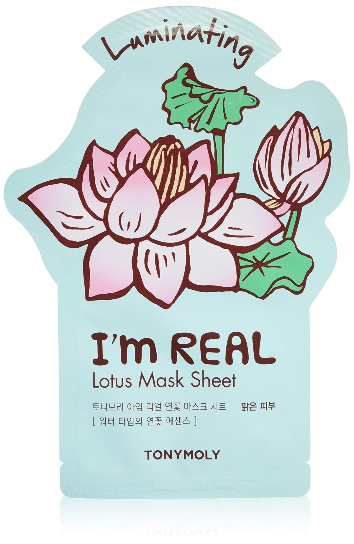 Tonymoly I'M Real Lotus Luminating Mask - Hydrating Face Sheet Mask, 1 Count