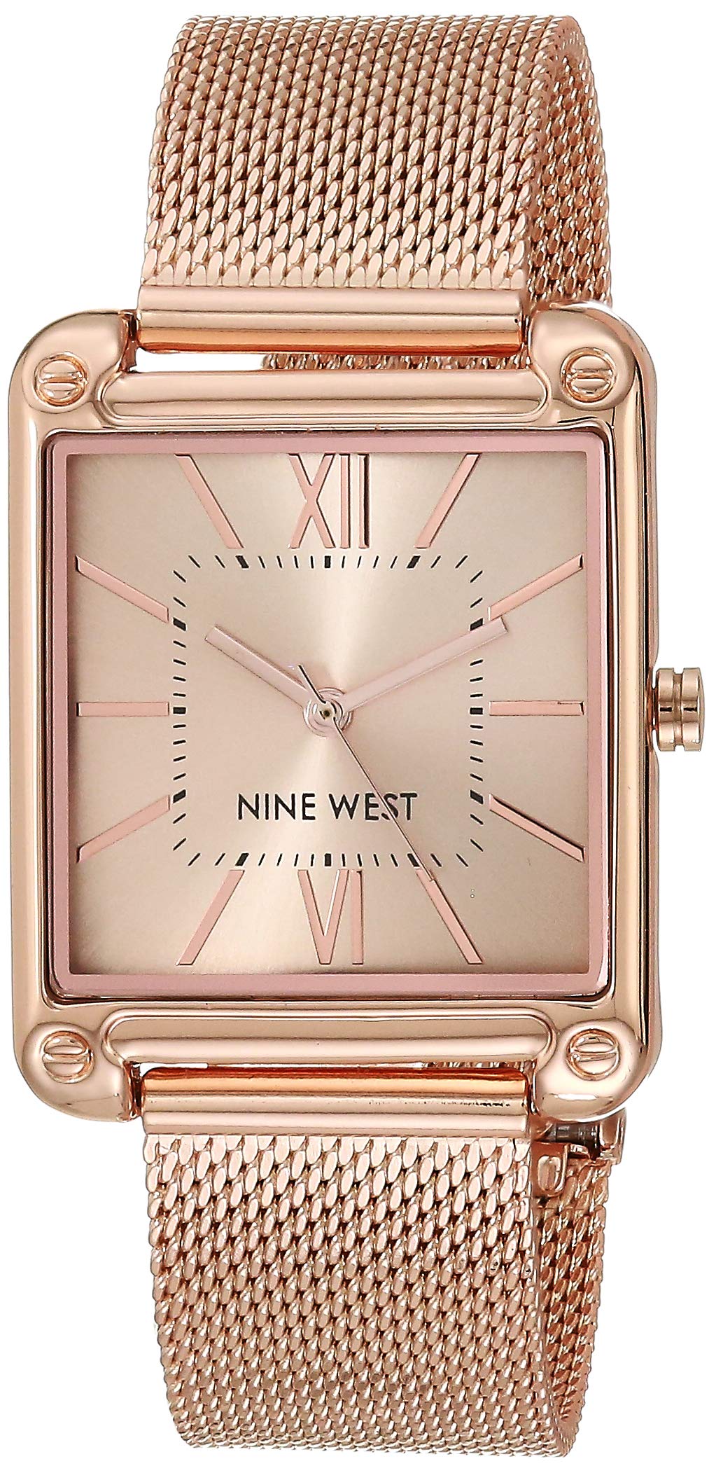 Nine West Rose Gold Quartz Dress Watch, Stainless Steel Strap, 18 Model Nw/2090Rgrg