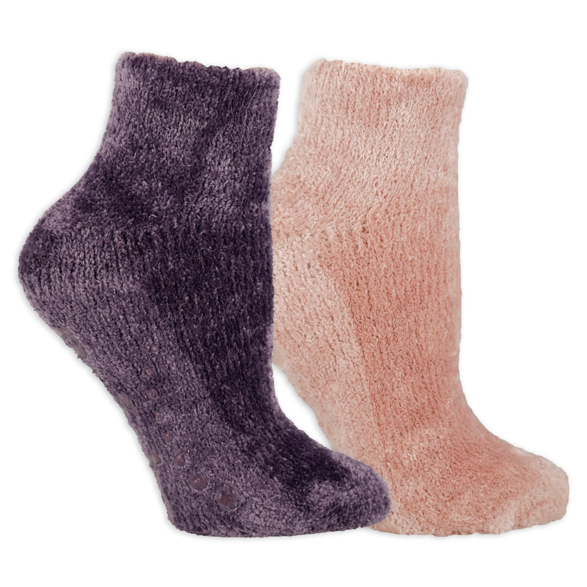 Dr. Scholl'S Women'S Lavender & Vitamin E Low Cut Grippers Socks, 2 Pairs, Sizes 4-10