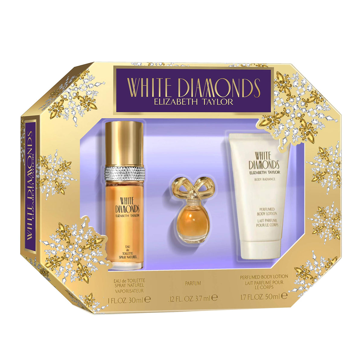 Elizabeth Taylor White Diamonds Women'S Fragrance Gift Set, 3 Count, 1.0 Fl Oz Eau De Toilette