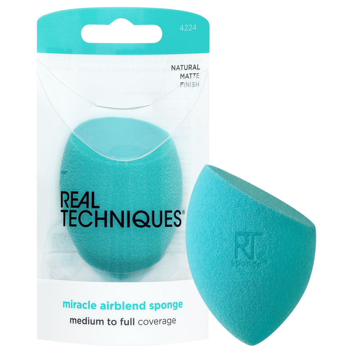 Real Techniques Miracle Airblend Sponge - Latex-Free Foam Makeup Blender For Liquid & Cream Products