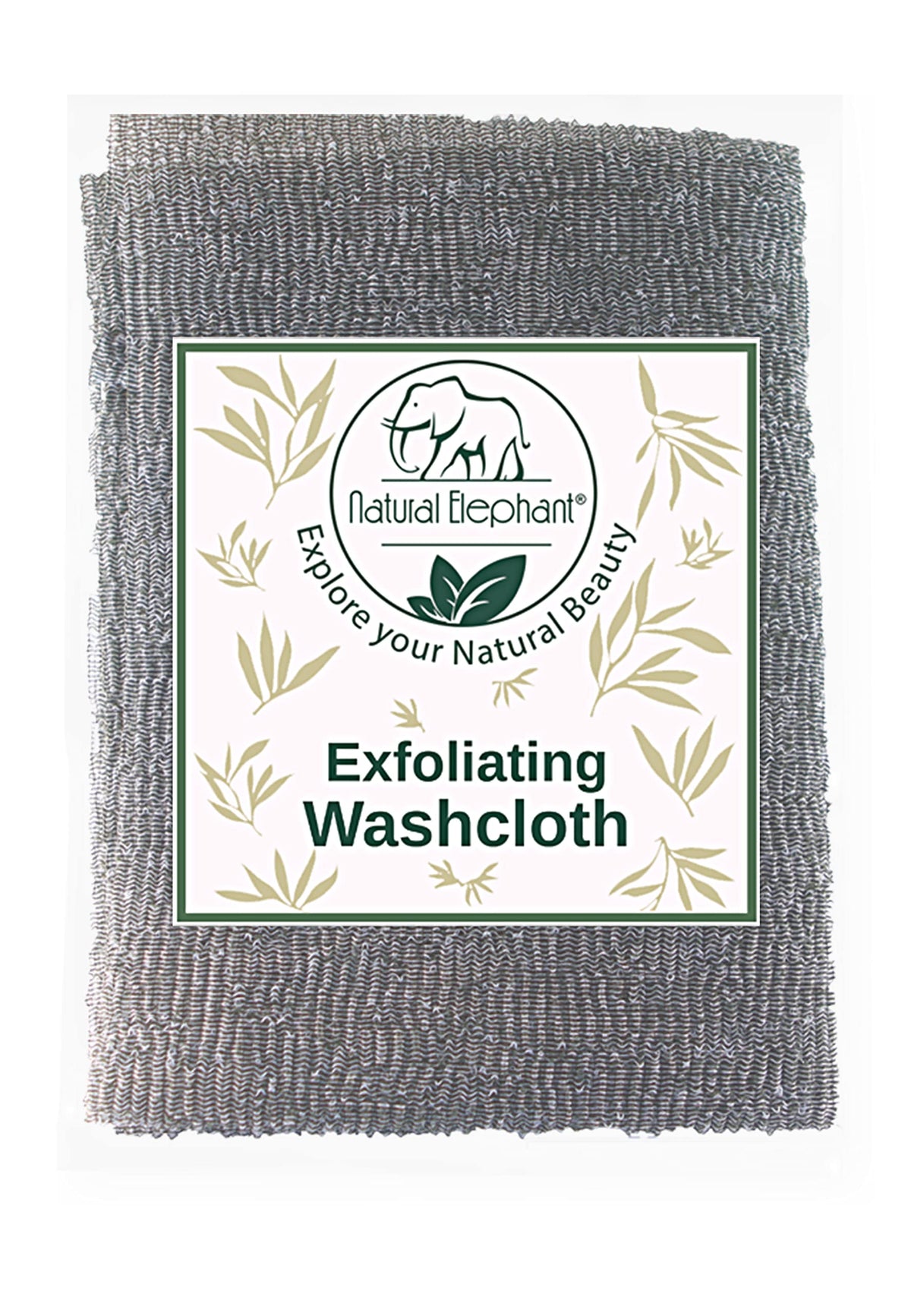 Natural Elephant Pearl White Exfoliating Washcloth - Gentle Rayon Shower Scrubber For Body