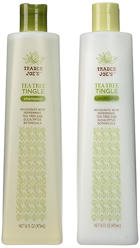 Mroobest Trader Joe'S Tea Tree Tingle Shampoo & Conditioner, 32 Fl Oz, Sulfate-Free