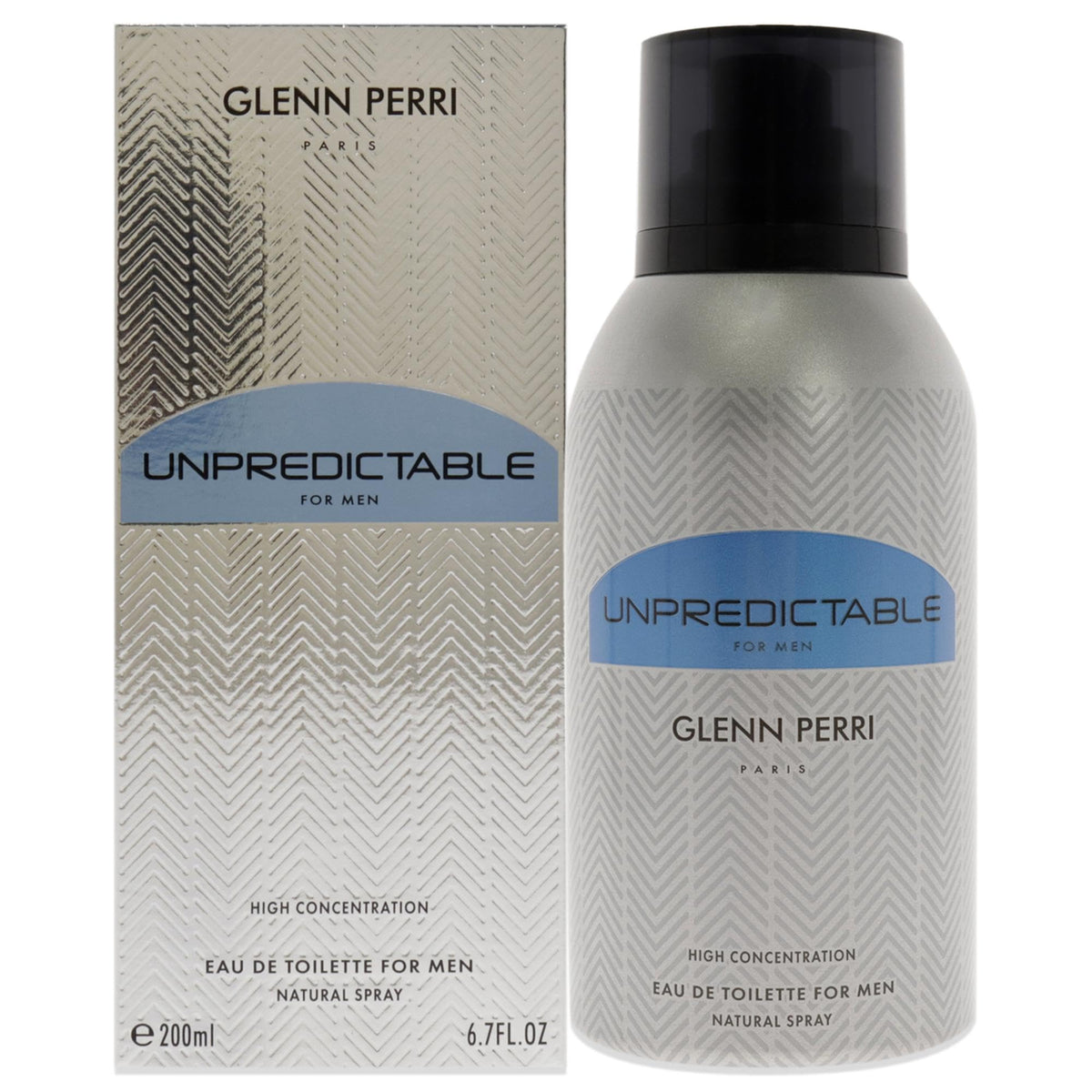 Glenn Perri Unpredictable High Concentration EDT Spray for Men, 6.7 oz - Long-lasting Fragrance, Perfect for Daily Wear