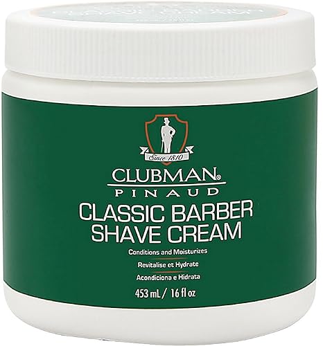 Clubman Pinaud Classic Barber Shave Cream 16 Oz - Pack Of 5 For Smooth Shaving Experience